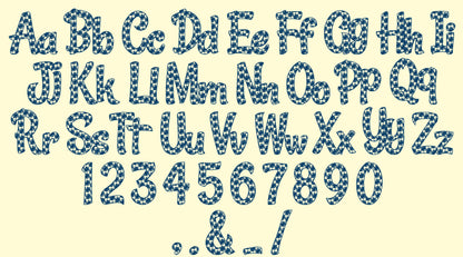 Snowflake Christmas Light Stitch Font