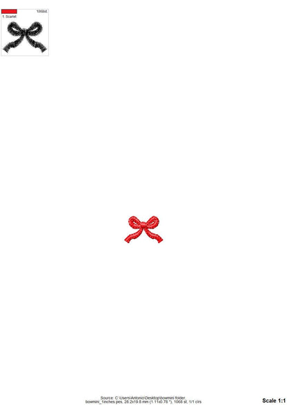 Mini Bow Satin Stitch