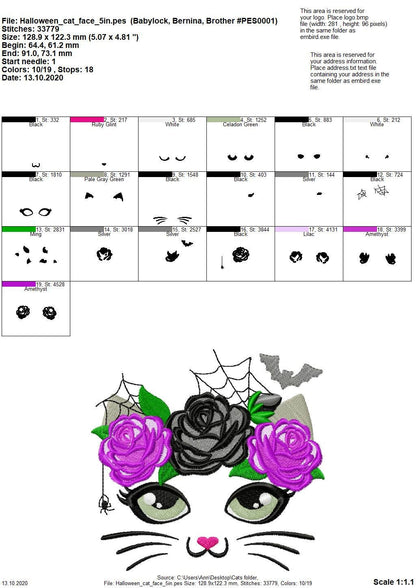 Halloween Kitty Cat Rose Floral Crown