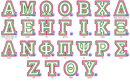 2-Layer Applique Sororities Greek Font