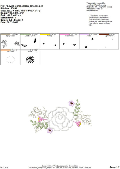 Shabby Chic Floral Rose Bouquet