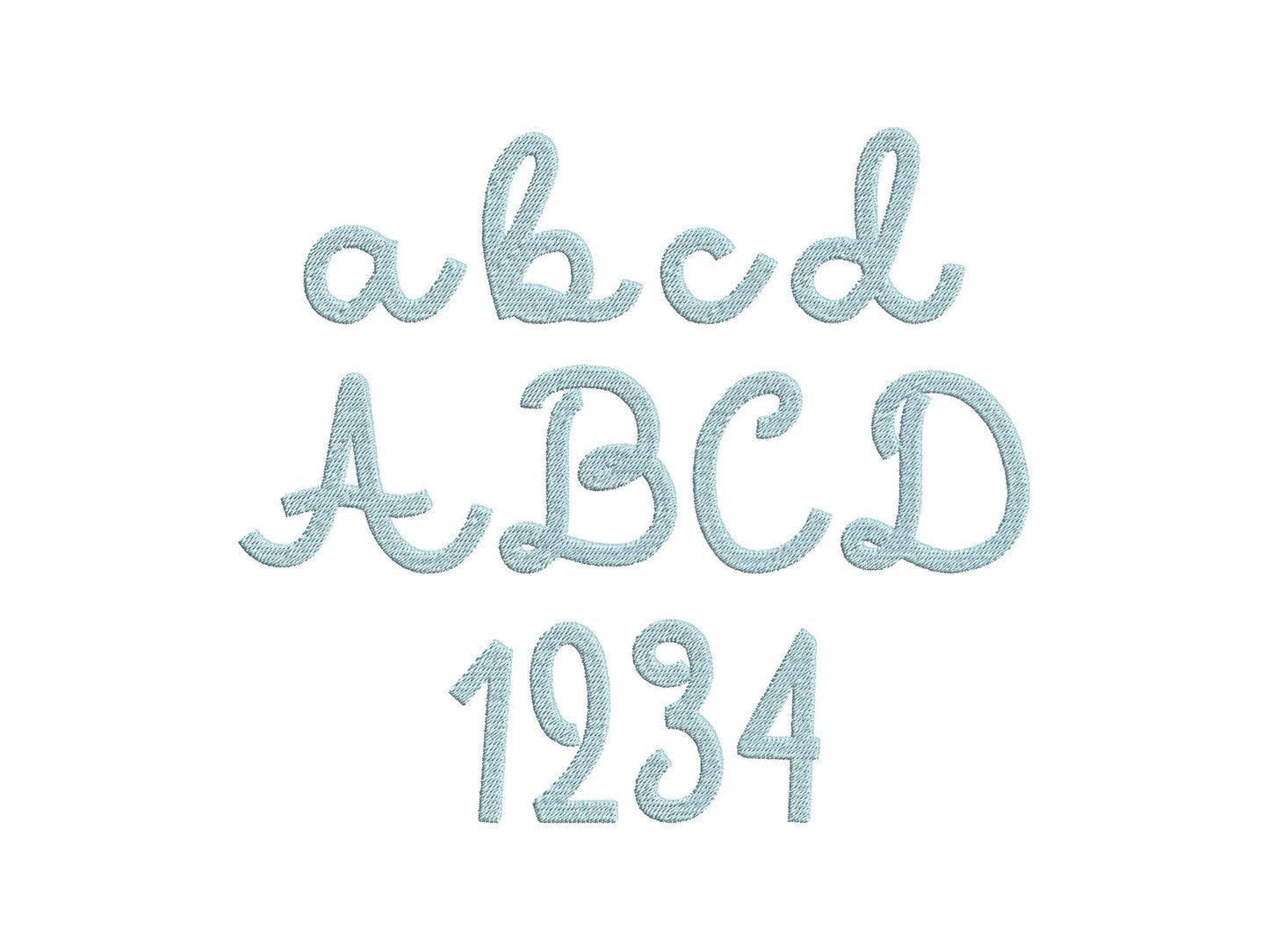 Fill Stitch Handwritten Script Font Lillian