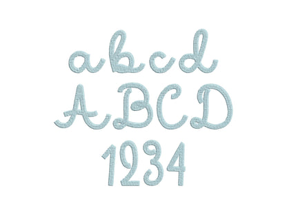 Fill Stitch Handwritten Script Font Lillian