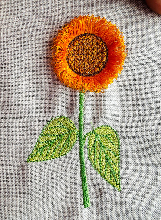 Sunflower Fringed Flower Stem