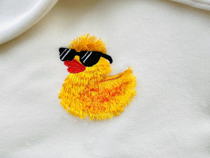 Fringed Rubber Duck with Sunglasses