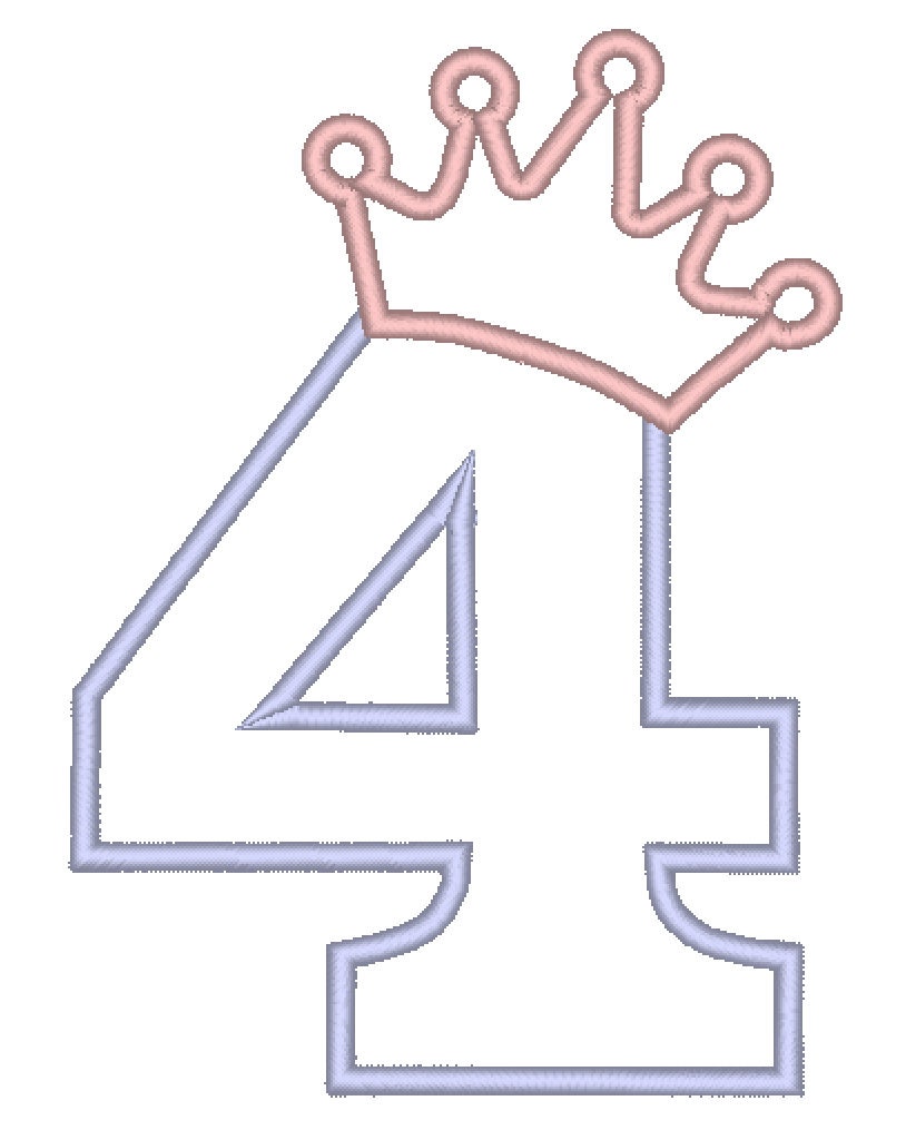 Little Princess Crown Birthday Numbers