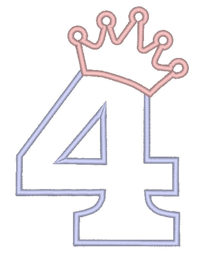 Little Princess Crown Birthday Numbers