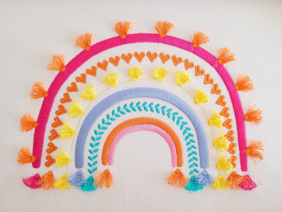 Boho Rainbow With Fringed Tassels