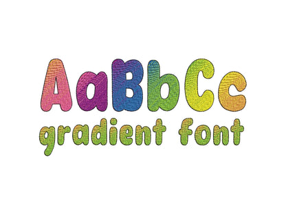 Iridescent Gradient Ombre Font Sweetie