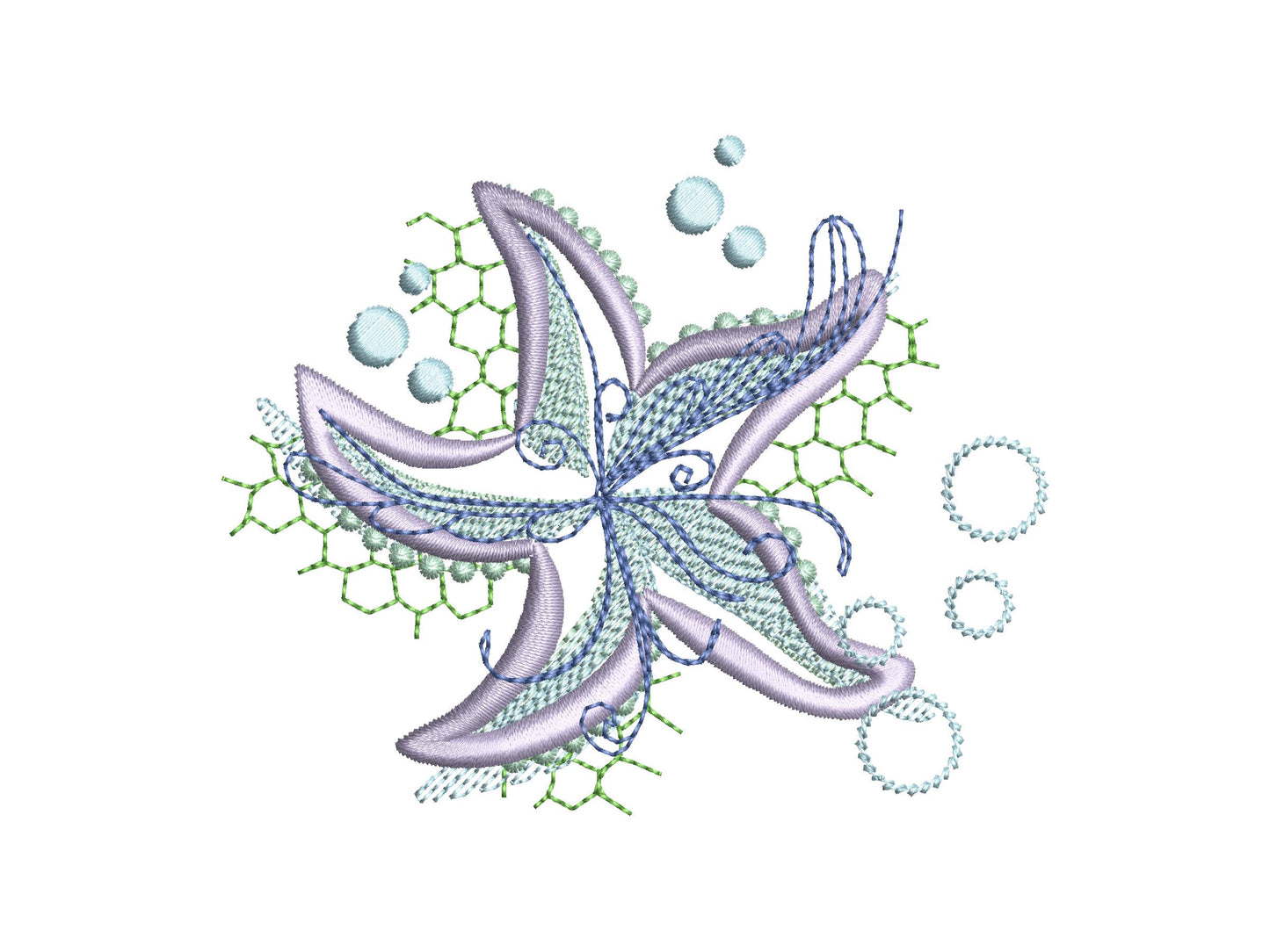 Starfish Silhouette with Curls