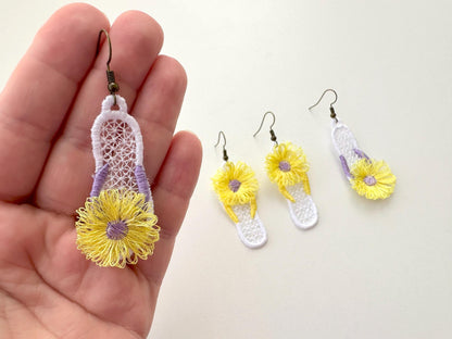 Summer Beach Flip Flops Earrings FSL