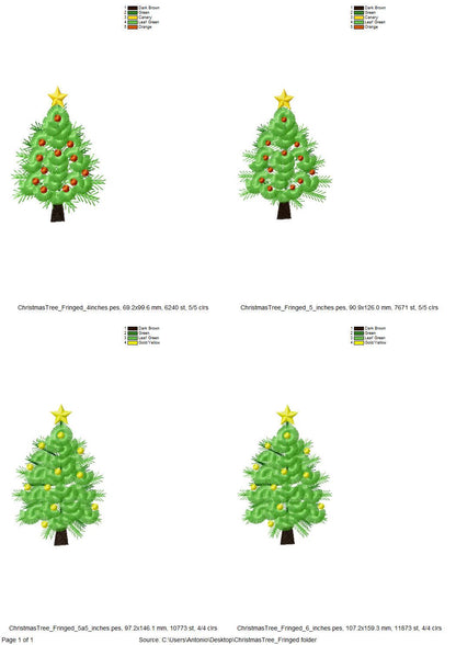 Fringed Festive Christmas Tree