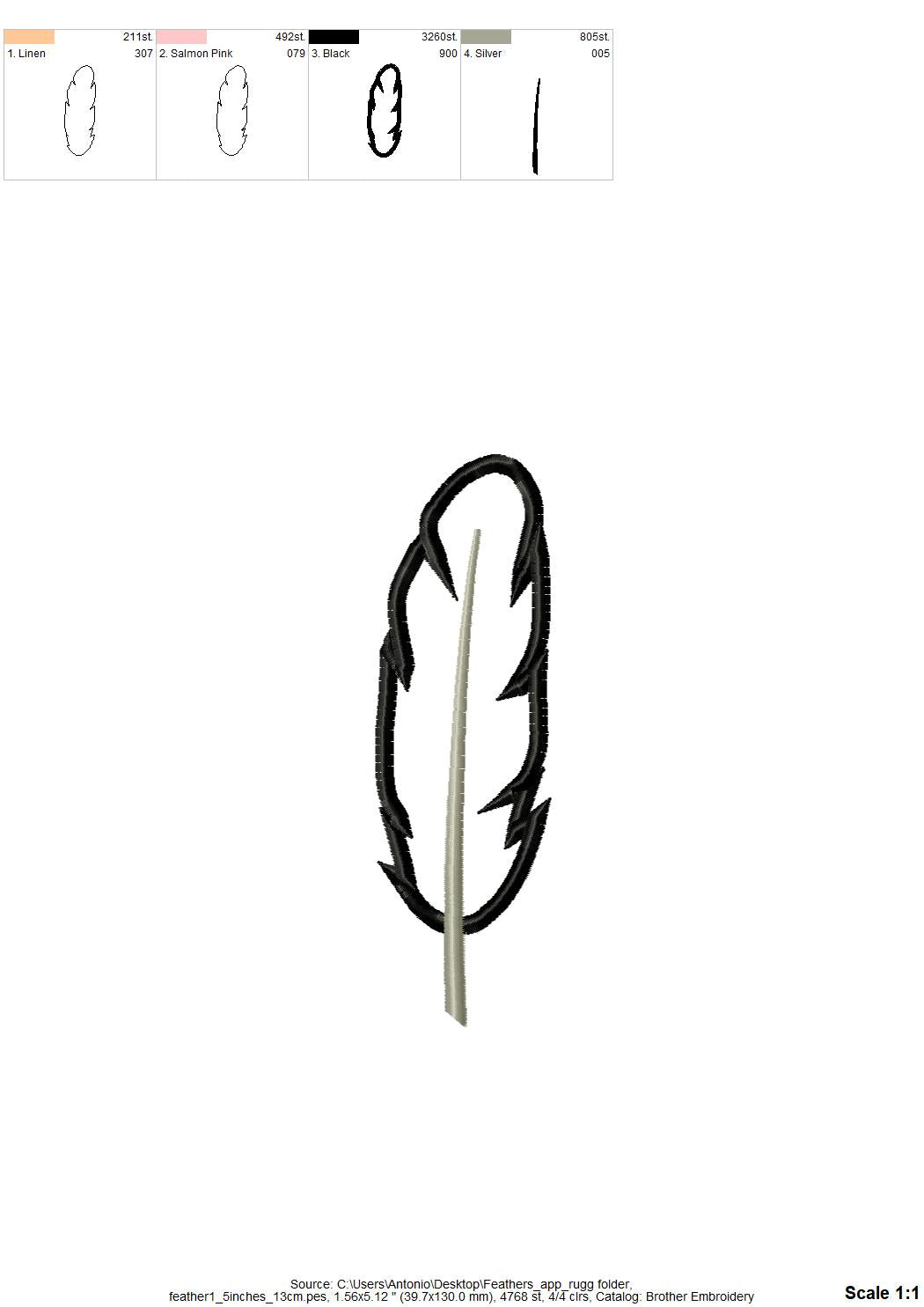 Feather Set of 4