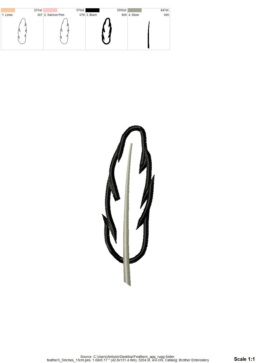 Feather Set of 4