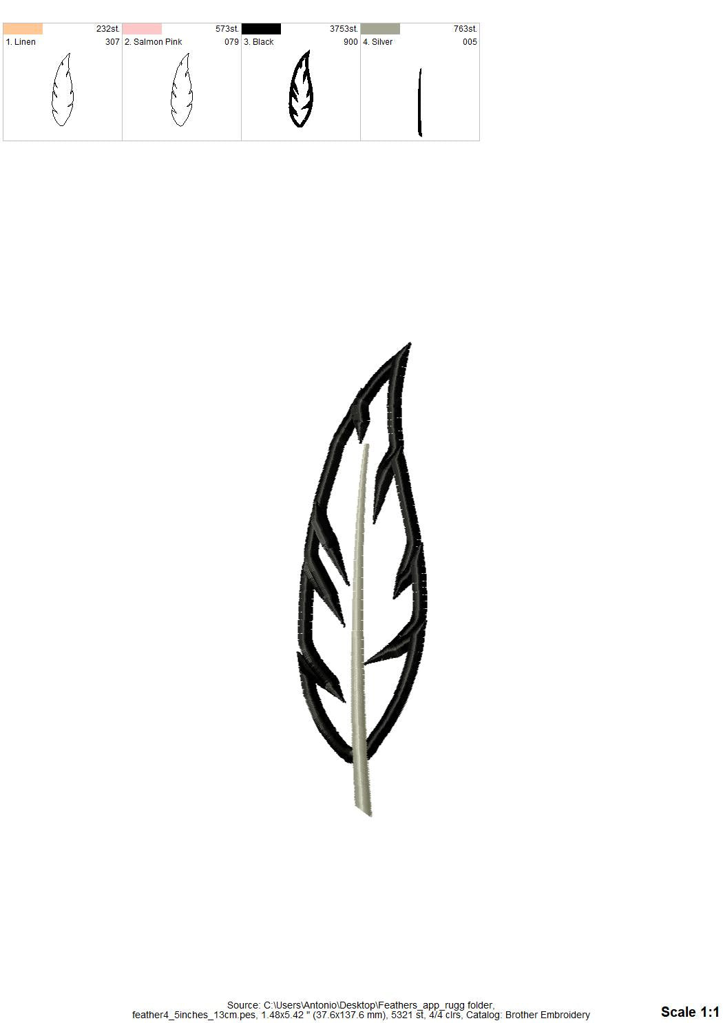 Feather Set of 4