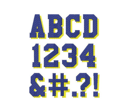 Varsity Collegiate Block Type Shadow Font