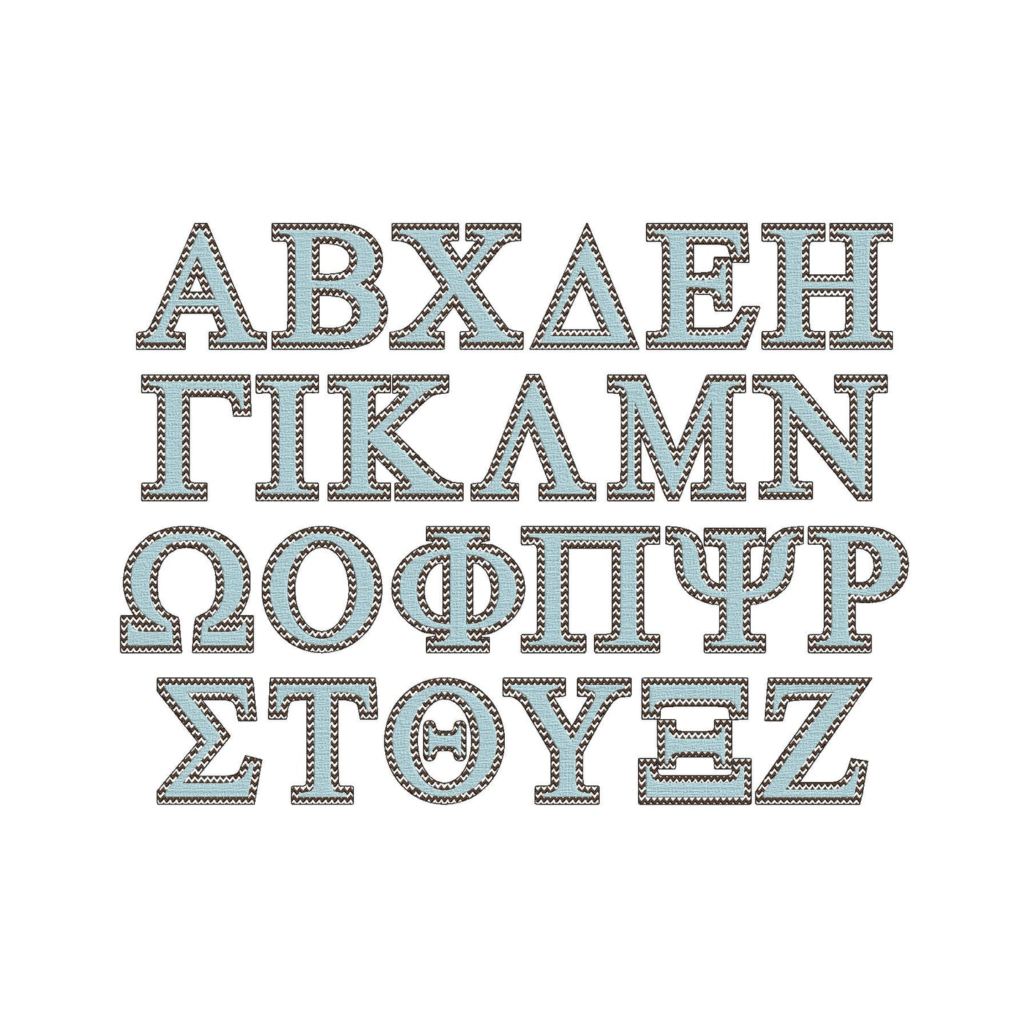 Chevron Classic Sororities Greek Font