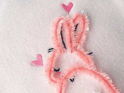 Fringed Little Easter Bunny Outline