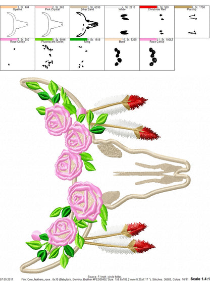 Buck Bull Cow Skull Floral Crown