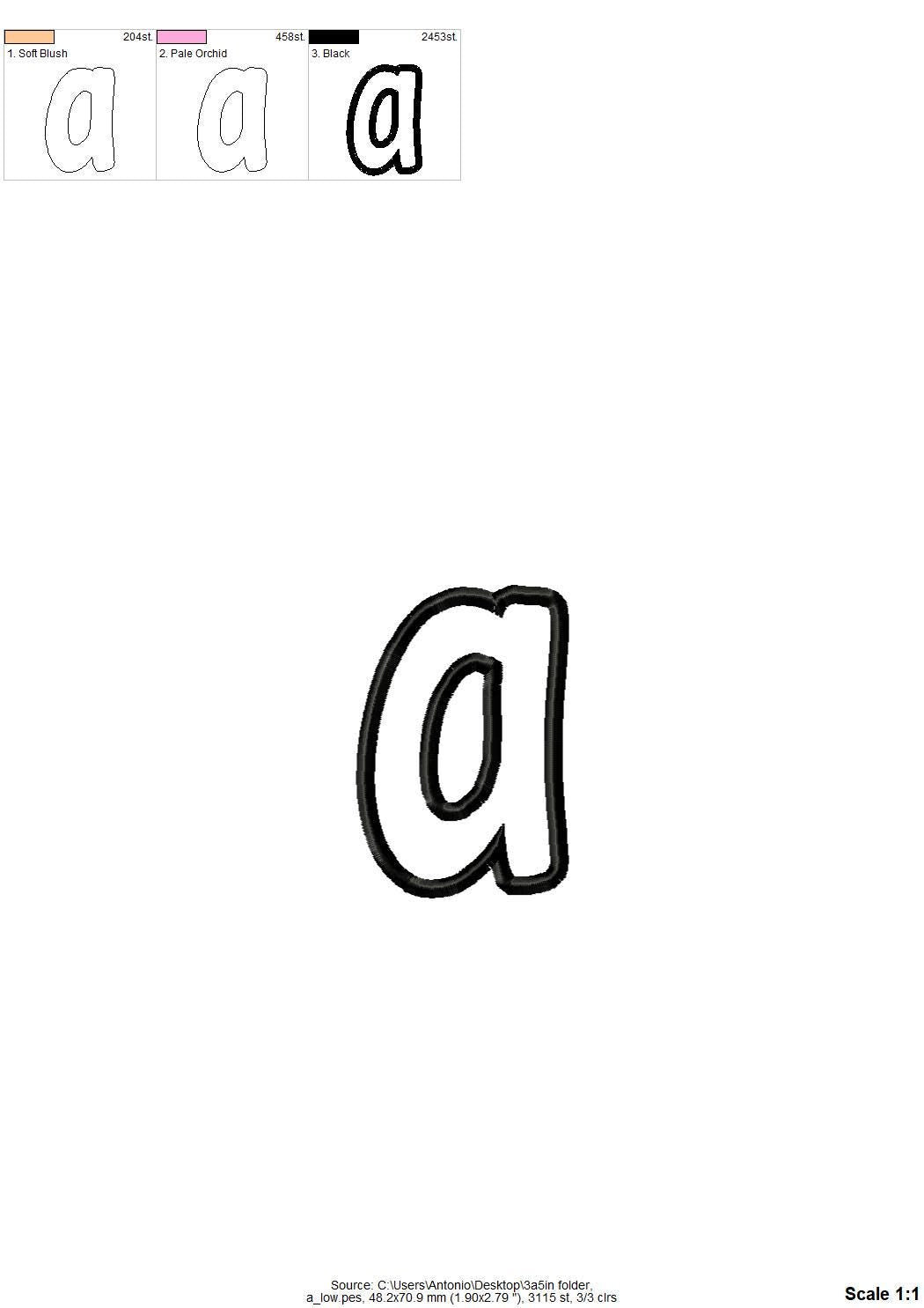 Kids Monogram Font Applique