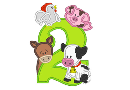 Farm Animals Birthday Numbers