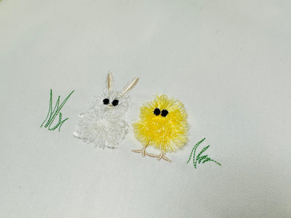 Fringed Easter Bunny and Chick Friends