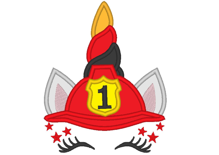 Firefighter Unicorn Birthday Numbers
