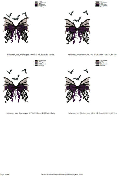 Halloween Lace Butterfly Bow