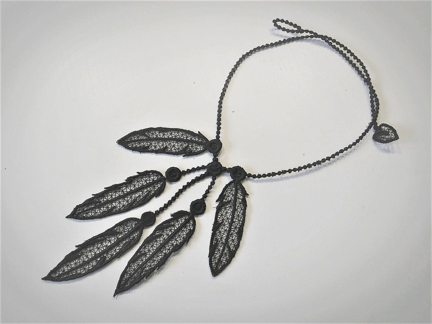 Lace Feather Necklace FSL