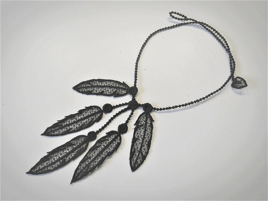 Lace Feather Necklace FSL