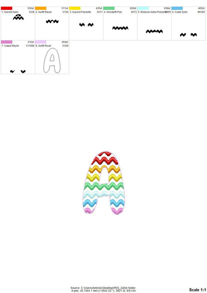 Ric Rac Patterned Font