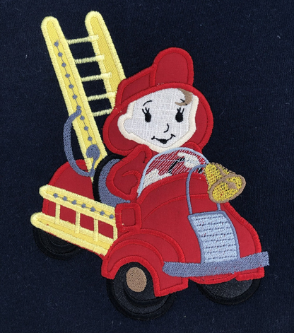 Fireman Boy Applique