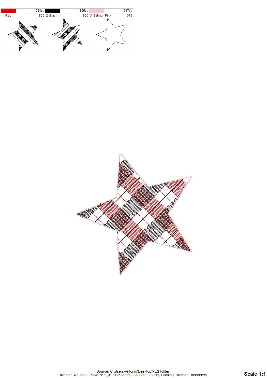 Plaid Christmas Tree Ornament Set