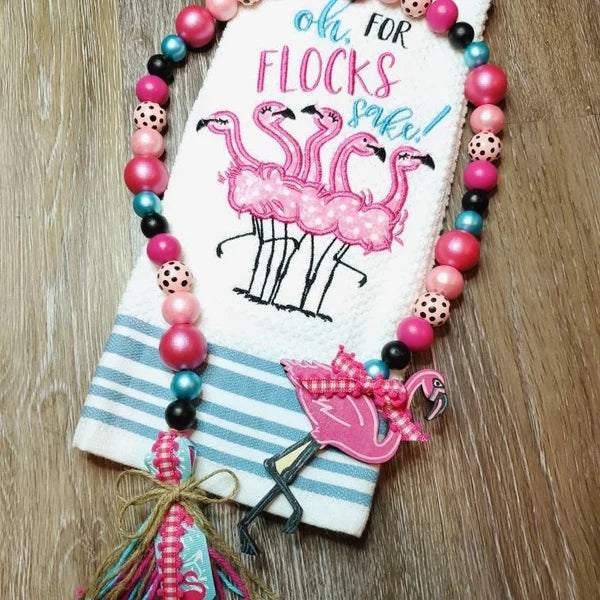 Flamingo Applique Flock of 5