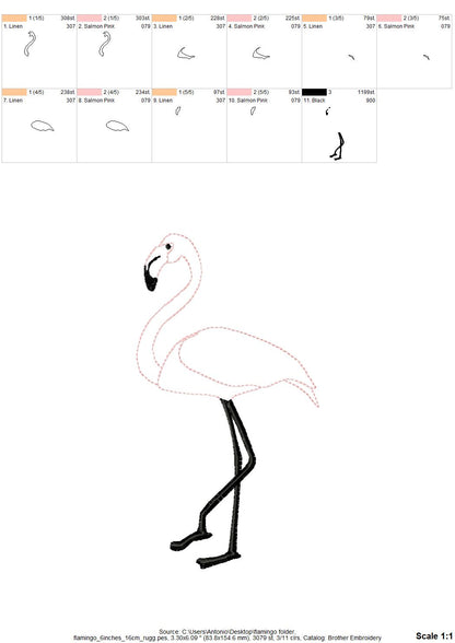 Flamingo Applique 2 types