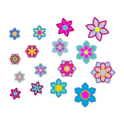 Floral Flower Set of 4