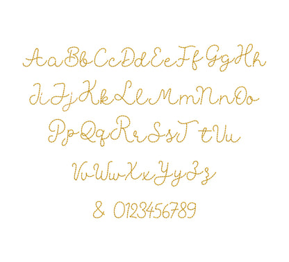 Hand stitch effect Handwritten Font