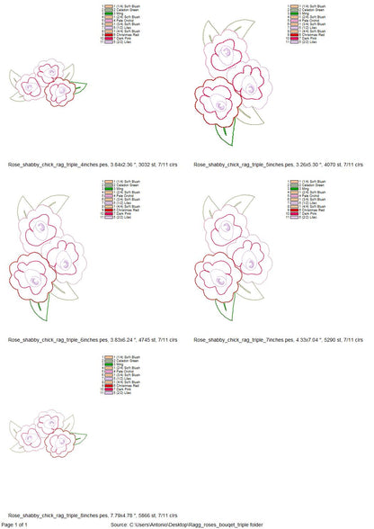 Raggedy Rose Applique