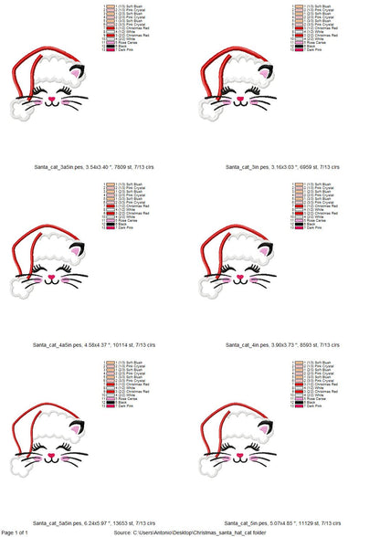 Christmas Kitty Cat with Santa Hat