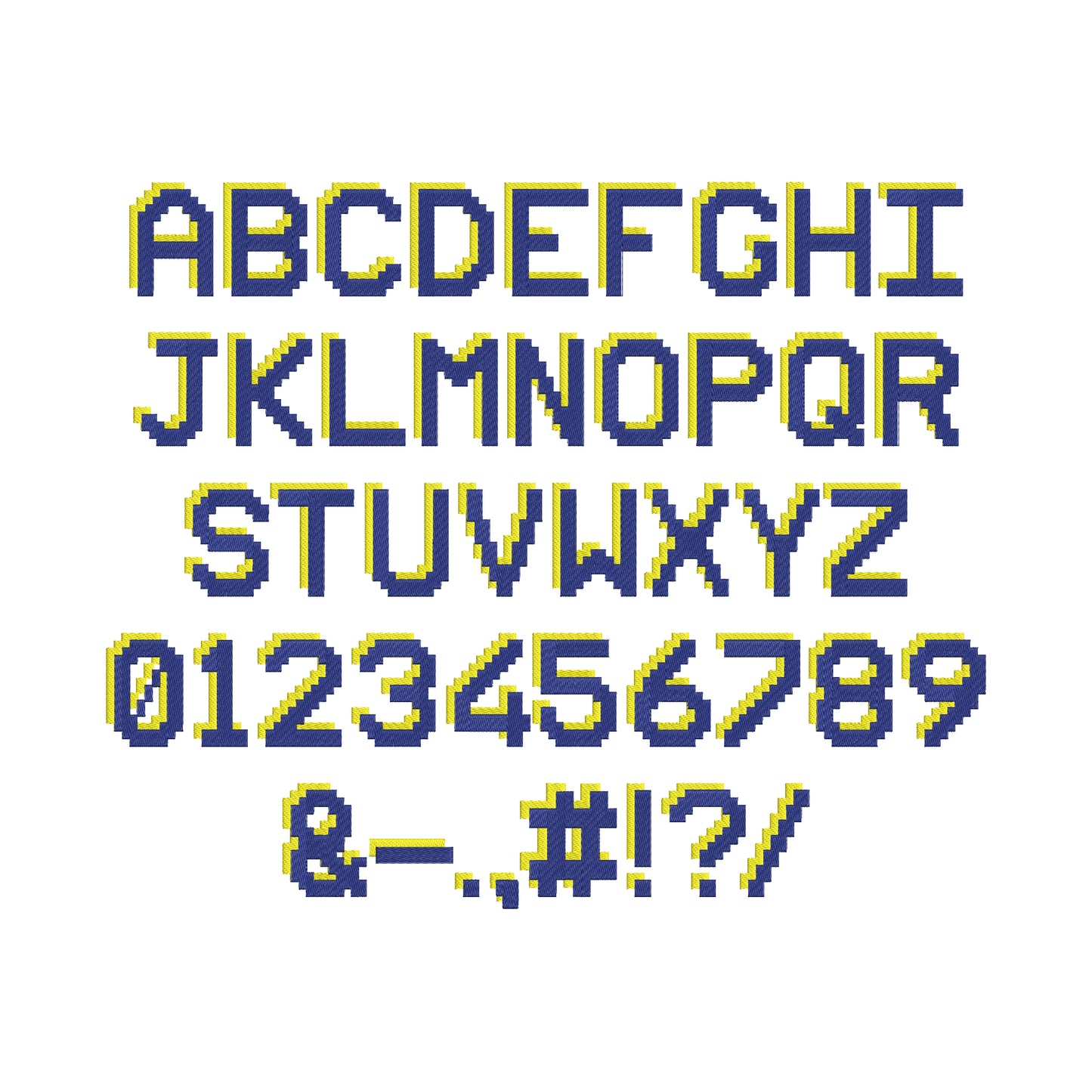 Miner Bricks Pixel Shadow Font