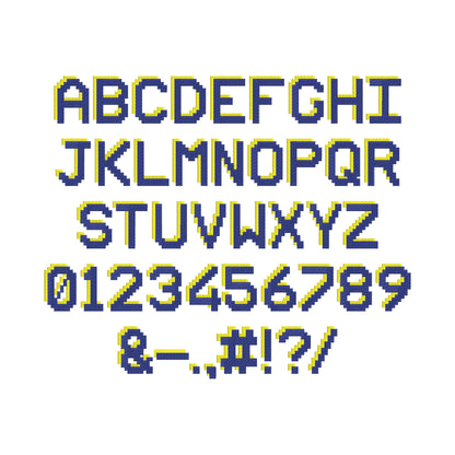 Miner Bricks Pixel Shadow Font