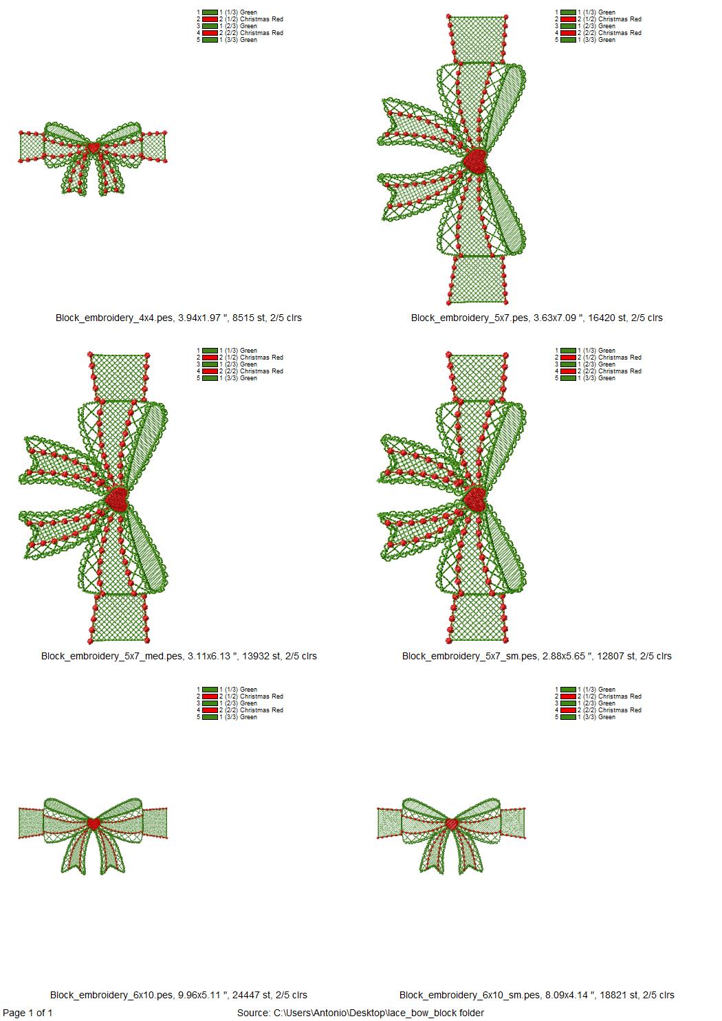 Elegant Lace Bow Block to Make Pouch – Sizes 4" 5.5" 6" 7" 8" 5" Digital Embroidery File | Artapli