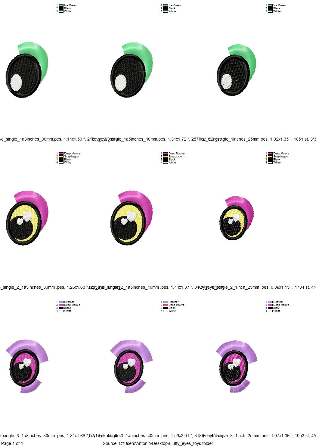Eyes for your Toy Set of 3