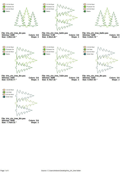 Woodland Tree Trio Applique