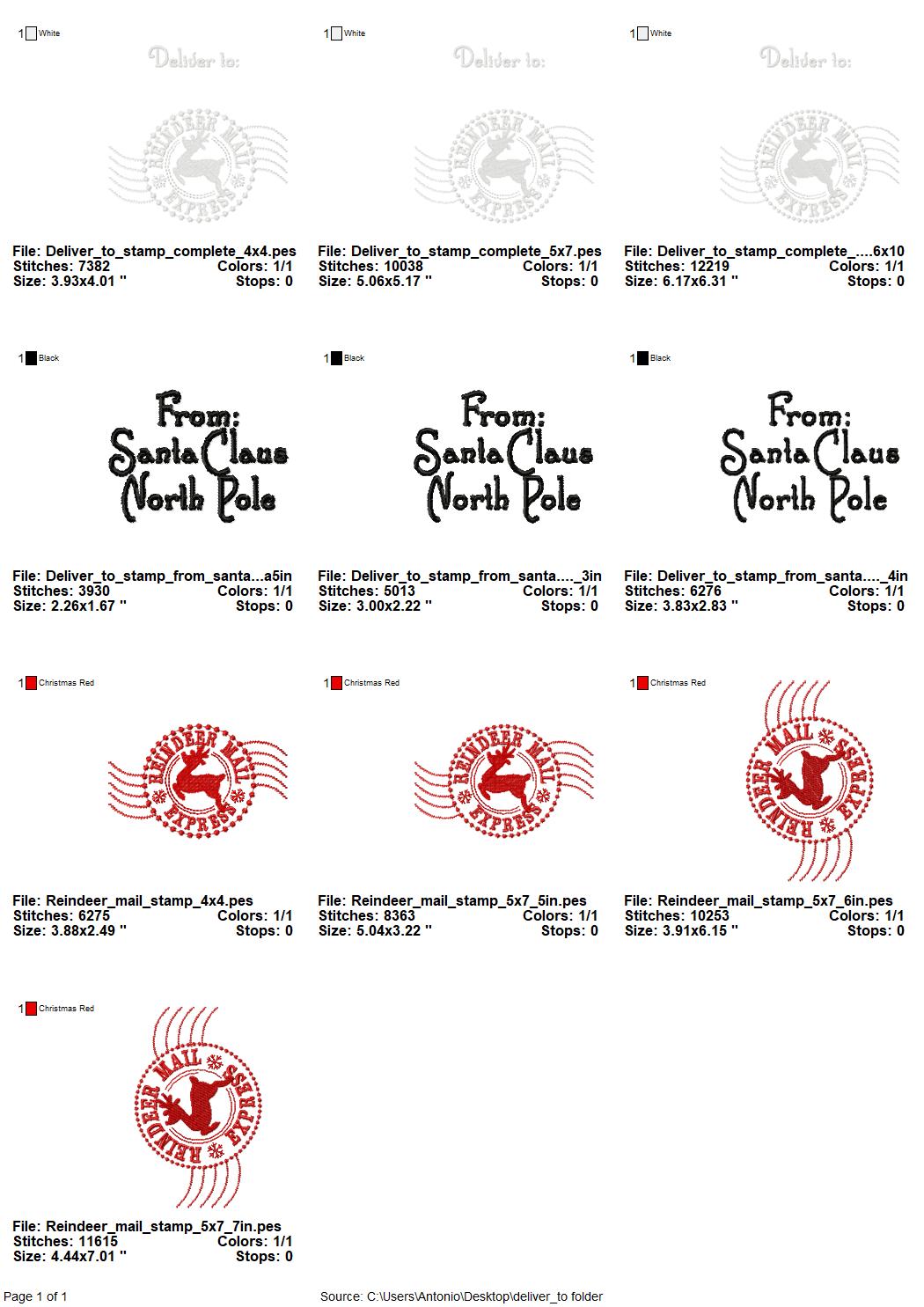 Reindeer Mail Express Set of 3