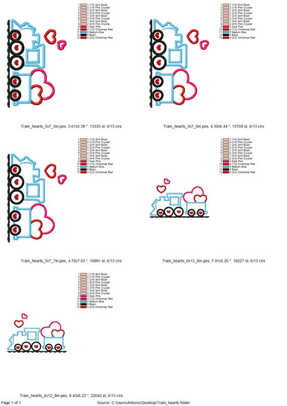 Valentines Day Train with Hearts