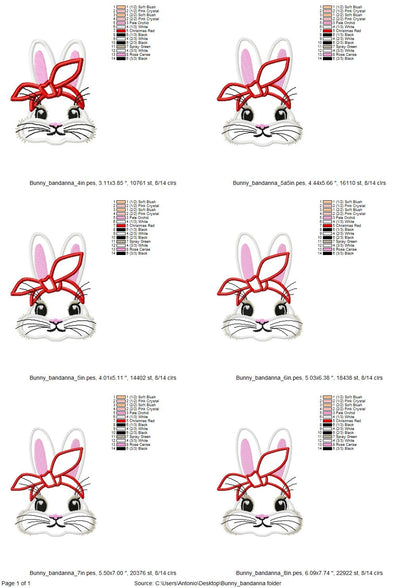 Easter Bunny with Bandanna Applique