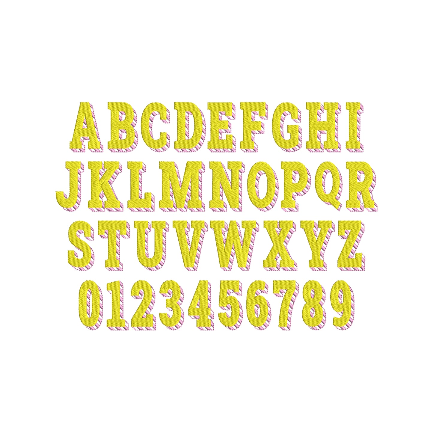 Block Striped Shadow Font