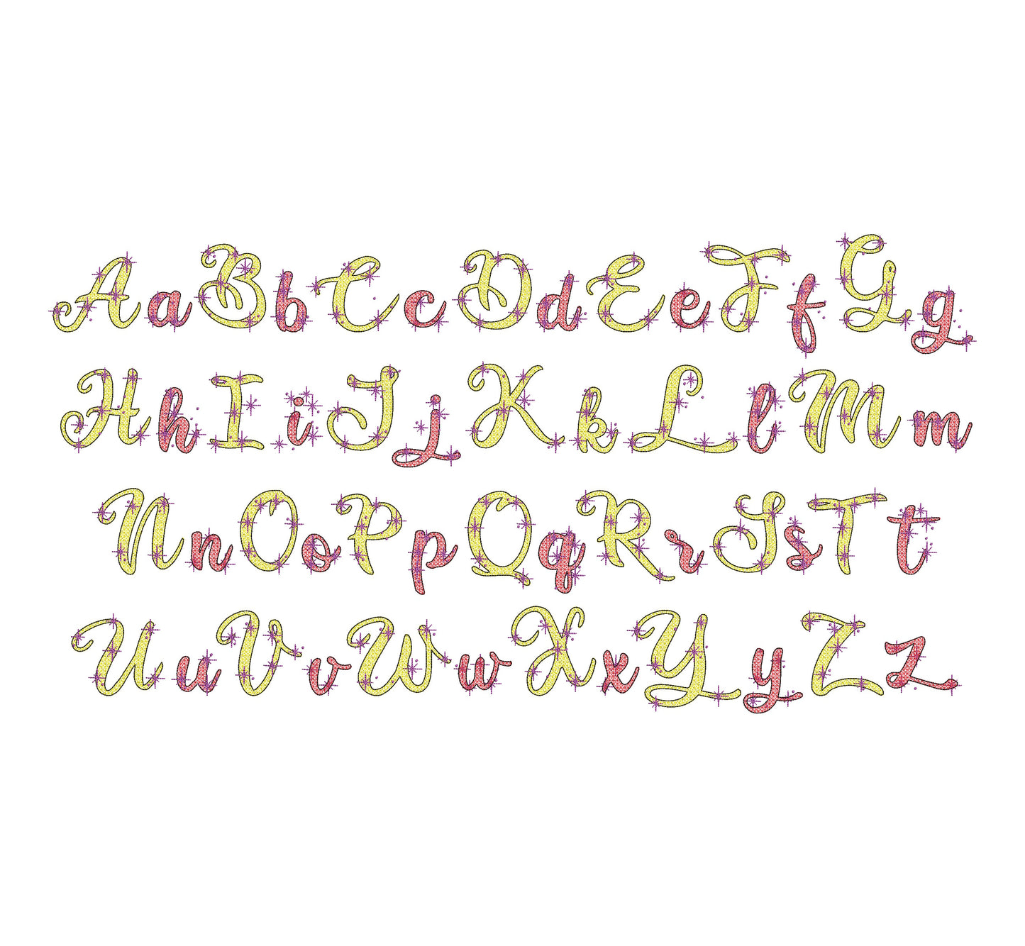 Sparkling Font Night Starry Sky