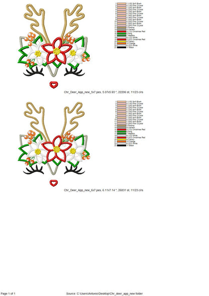 Christmas Deer with Floral Crown